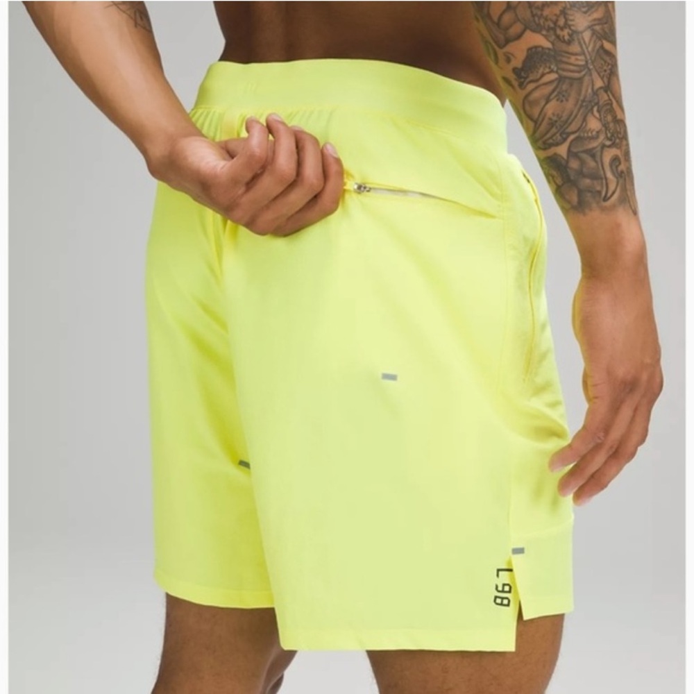 Lululemon Men’s License To Train 7” Shorts FADED ZAP *RARE* Bright Sz Small NWT - Picture 2 of 8